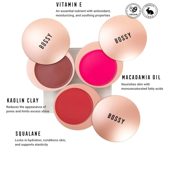 Bossy Cosmetics Buttery Blush: Grit (Bright Pink), NIB - Picture 4 of 7